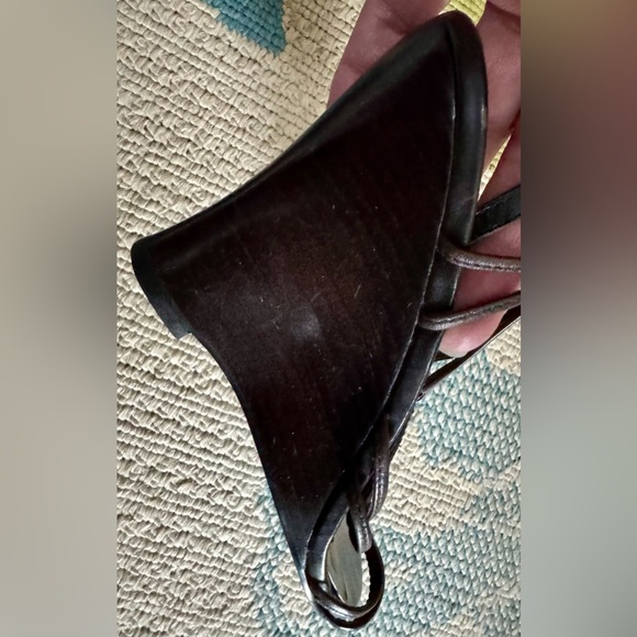 Women's Apostrophe Vera Open Toe Wedge Sandal Brown Shoes Size 6.5M - Picture 5 of 10